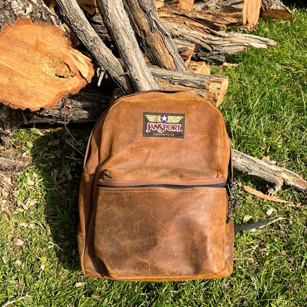 90’s Suede Jansport Adventure Backpack